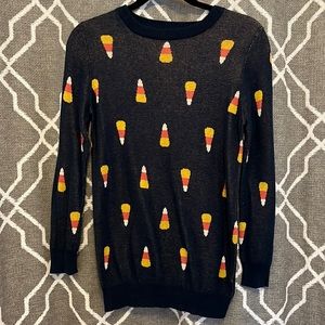 ModCloth candy corn crewneck sweater (size M)